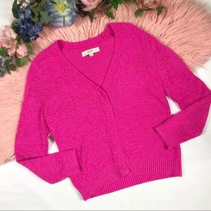 LOFT Pink Cardigan Sweater